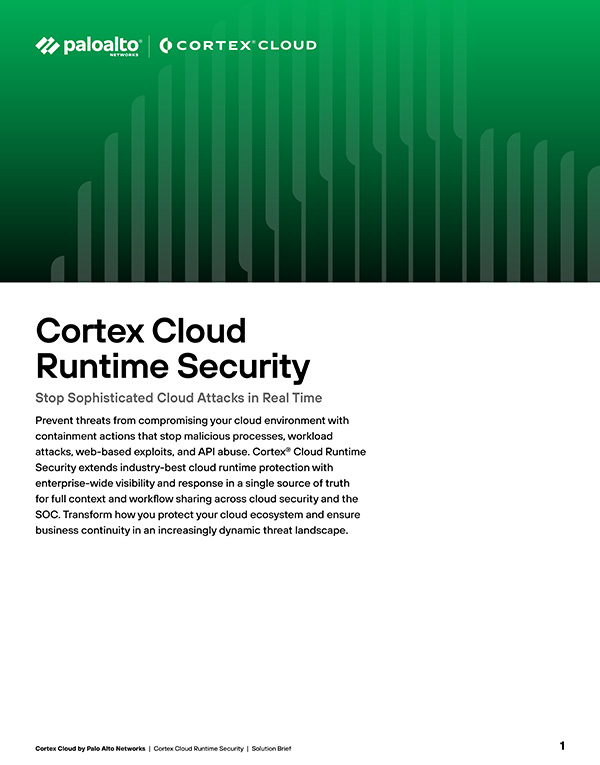 Cortex Cloud Runtime Security - Real Time Defense Against Cloud Attacks